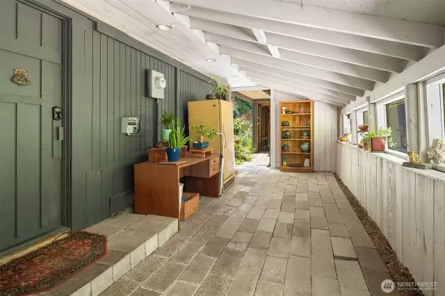 Breezeway to garage and studio