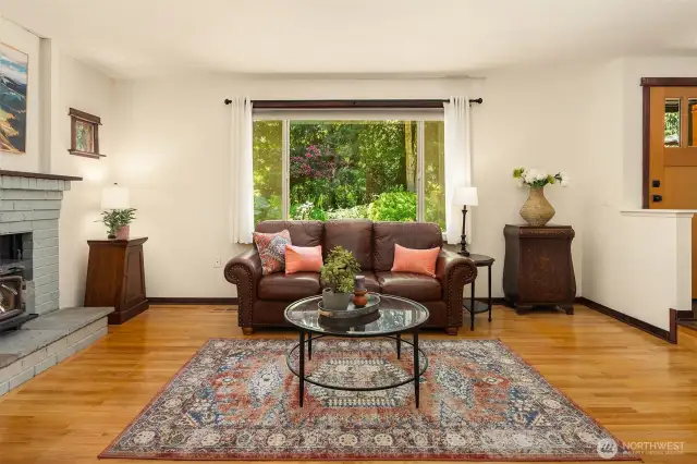 Every room has windows overlooking the scenic yard bringing in a sense of serenity.