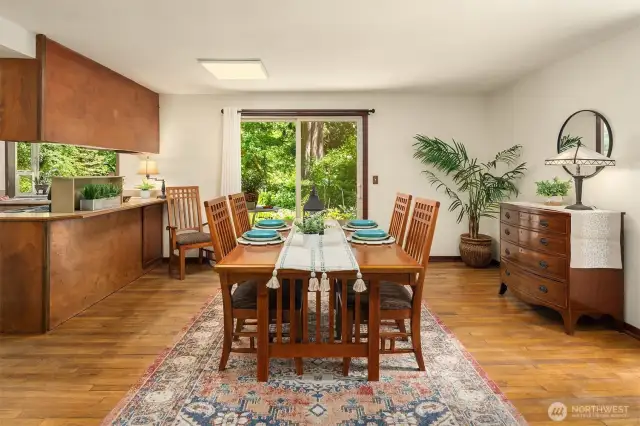 Large dining room.