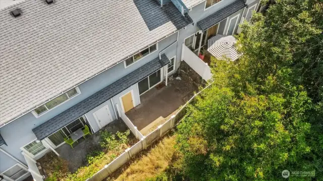 Private back patio