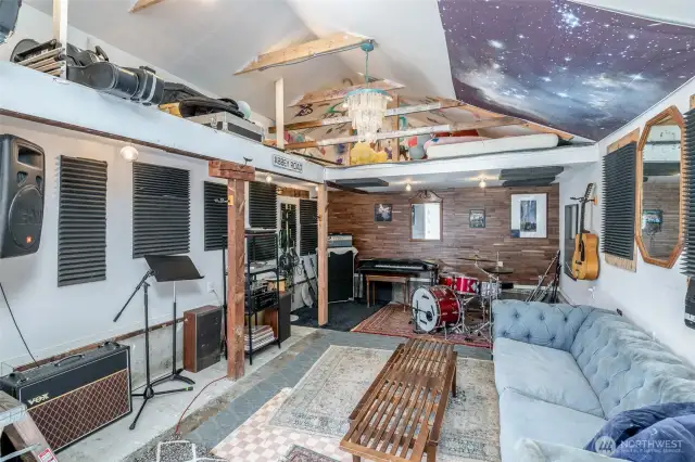 336 square foot detached garage with lofted storage ready for your needs!