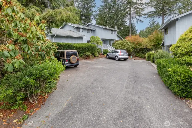 Private and convenient for your quests, this unit has extra parking spaces below it, which is out of sight from the main entrance to the association.