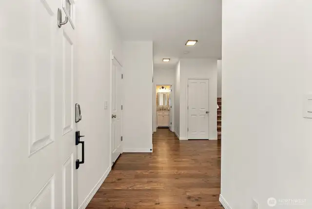 Entry, high ceilings, gleaming floors throughout.