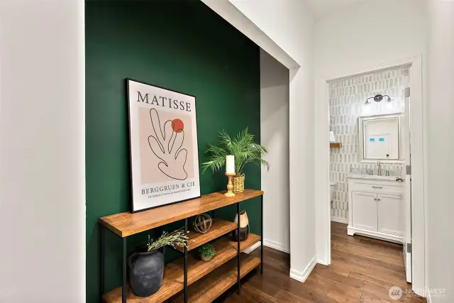 View to main floor bathroom.