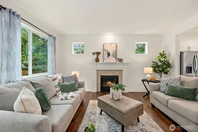 Gas fireplace to cozy up to,