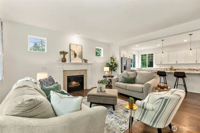Spacious living area.