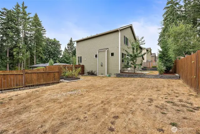 Large backyard space, fully fenced.