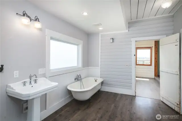 Downstairs bathroom adjoining main level potential primary suite