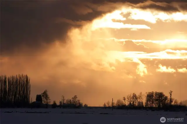 Landscape photo taken from a field near the house