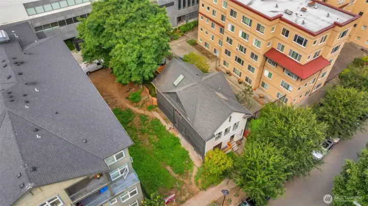 The lot next door - 413 Minor - is also for sale.  Combining the lots offers even more development options. Study available indicating 93 SEDU units without a basement or 97 units with a basement. Due diligence reports completed - environmental, soils, SDCI notes, and more