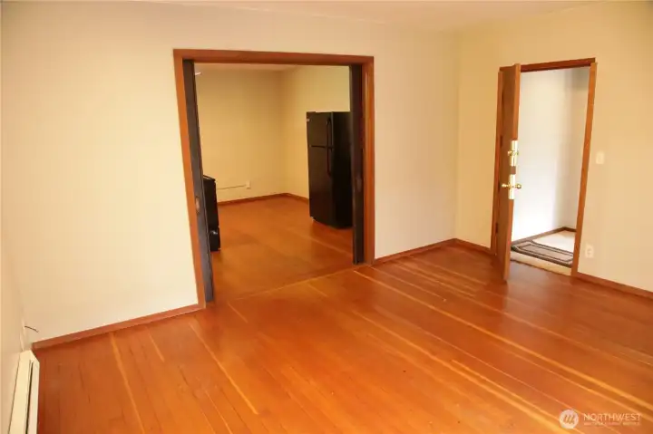 Unit 1 showing entrance and fridge in backround