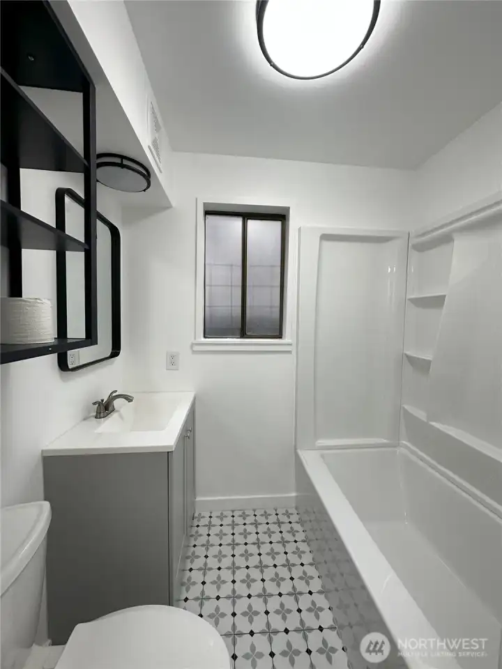 Unit 2 bathroom beautifully updated
