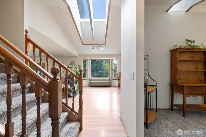 From the front door, looking back towards the dining room.