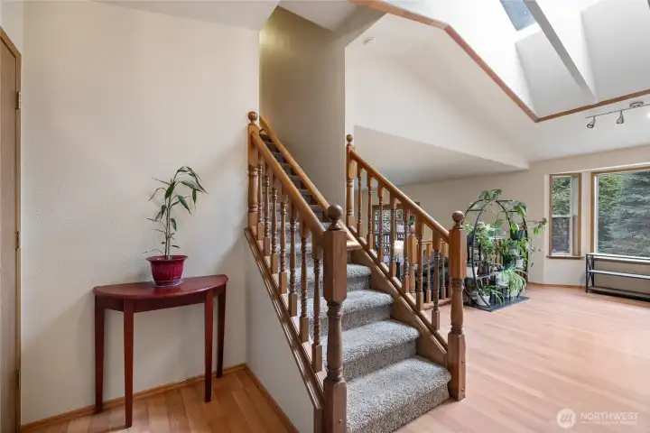 Headed upstairs to the three bedrooms and two full bathrooms.