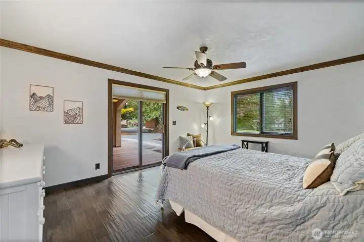 Main Floor Bedroom #2 ~ Private Deck & HUGE Walk-in Closet