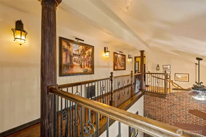 Now for the Upstairs.... Lovely Wide Plank Hickory Floors