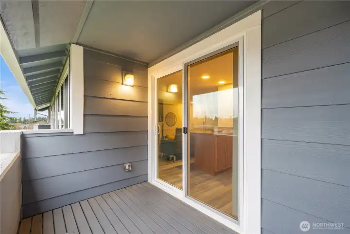 Newer slider off kitchen to patio