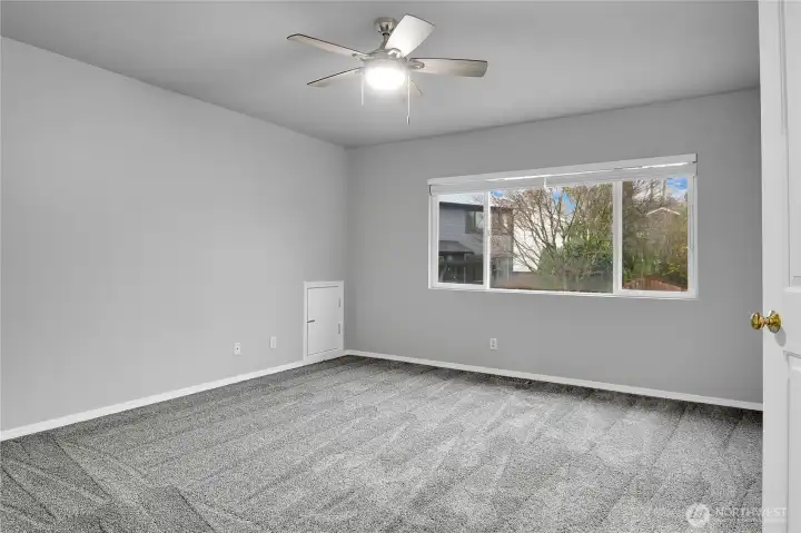 Primary bedroom with walk in closet and 5-piece en-suite bathroom!