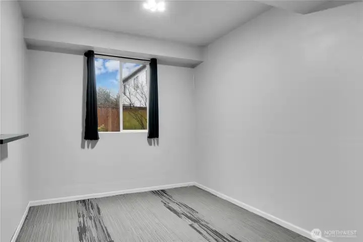 Workout room in garage