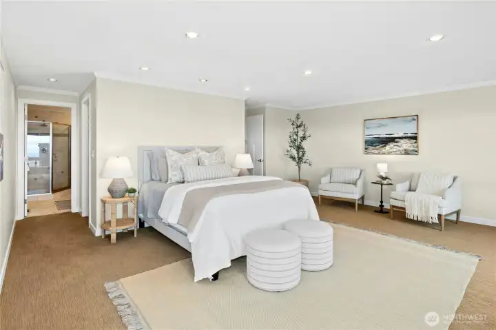 Large Primary Suite with sitting area