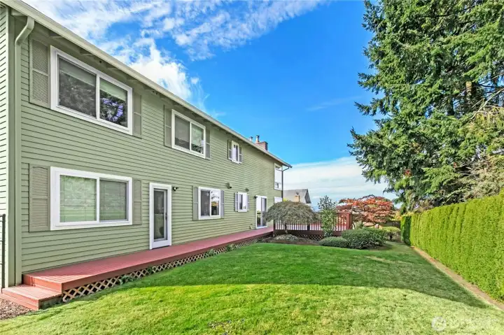 Fenced flat backyard