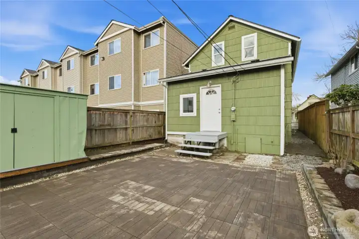 Fully fenced backyard