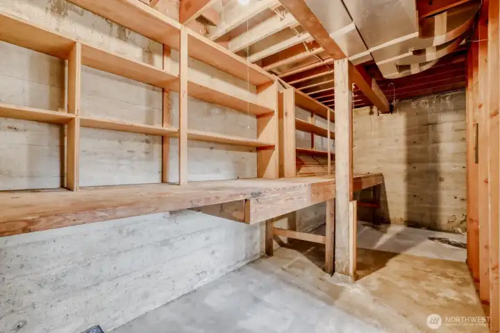 Large Storage Room and/or Shop in Basement, just behind the Rec Room/Game Room. Great for those Costco runs! Could be a nice wine cellar, too!