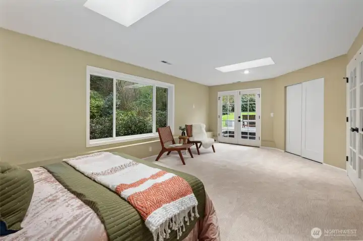 French doors from the guest suite to the patio.
