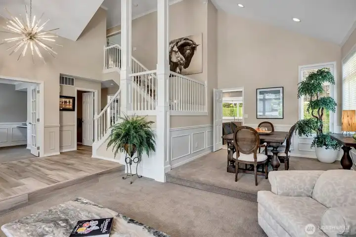 The floorplan flows from entry to main floor office, powder, living, dining....into a gorgeous, newly remodeled kitchen and great room. Beautiful millwork and new paint. This home is move-in perfect! The floorplan flows from entry to main floor office, powder, living, dining....into a gorgeous, newly remodeled kitchen and great room. Beautiful millwork and new paint. This home is move-in perfect!