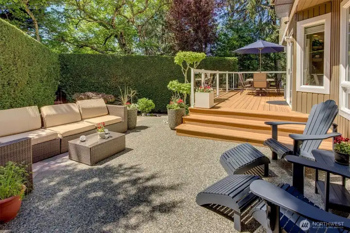 Nature surround and private as can be. Filled with afternoon sunshine, the patio and extensive deck of the home add another level of ideal living in this truly meticulous home. Nature surround and private as can be. Filled with afternoon sunshine, the patio and extensive deck of the home add another level of ideal living in this truly meticulous home.