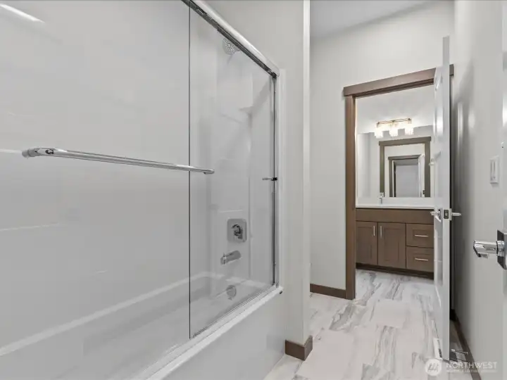 Jack and Jill bathroom.