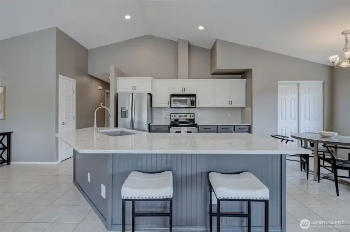 Beautifully updated kitchen with generous prep space and functional layout for everyday living. Beautifully updated kitchen with generous prep space and functional layout for everyday living.