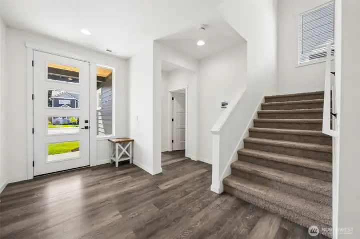 Light filled front entry.