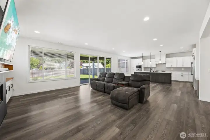 Backyard views from living room.
