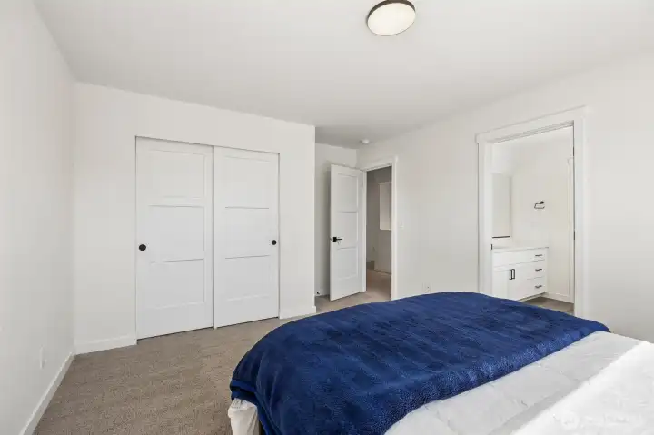 Bedroom connected to Jack-and-Jill bathroom.