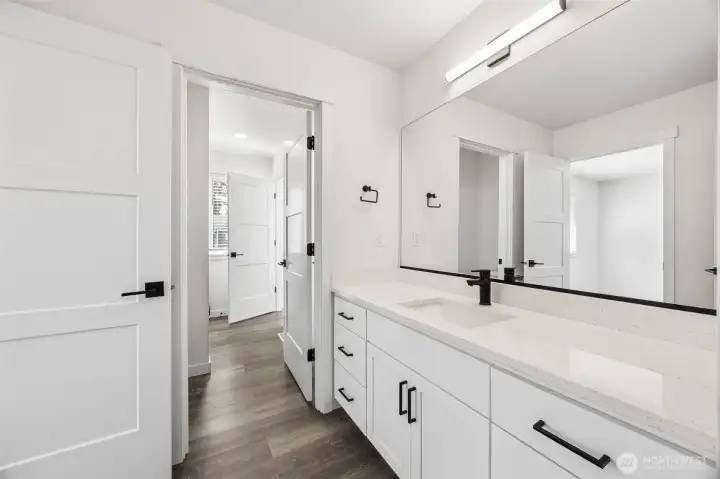 Second vanity attached to the Jack-and-Jill bathroom.