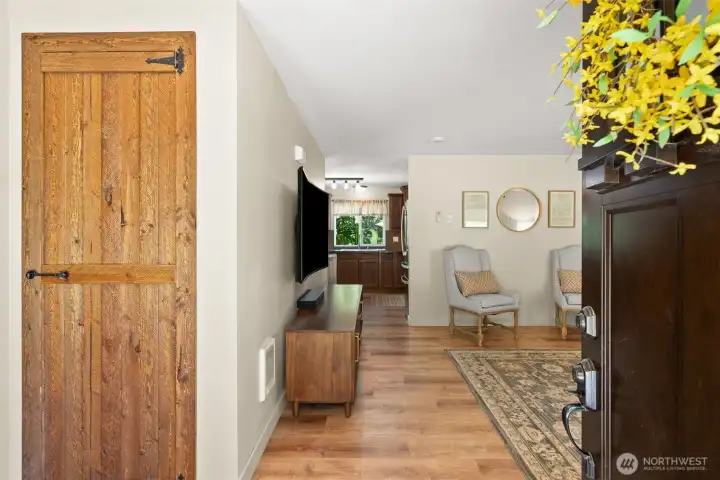 Upon entering the home, main living is on the right, kitchen straight ahead, and formal dining to the left. Upon entering the home, main living is on the right, kitchen straight ahead, and formal dining to the left.