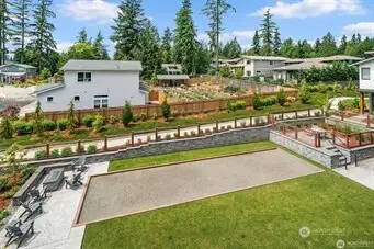 Bocce Ball Court and gardens