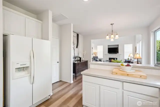 Bar seating works for an eat-in kitchen space