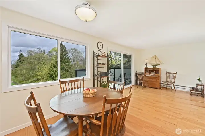 Enjoy dinning with views of Lawton Park