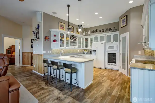 A well appointed kitchen with walk in pantry