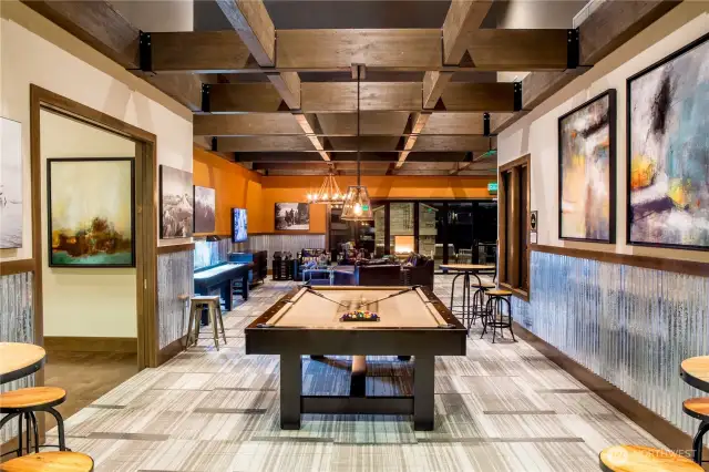 Recreation room at the lodge