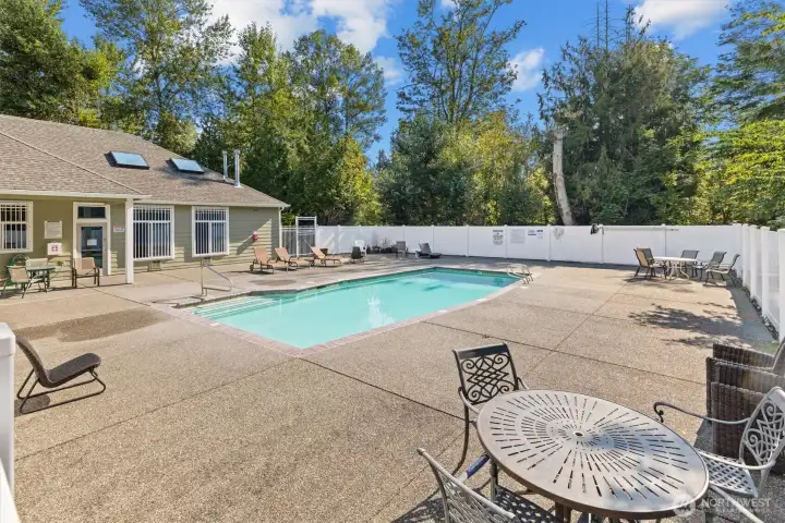 Picture summer days by the outdoor pool!