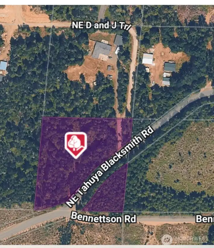 3511 NE Tahuya Blacksmith Rd.  The smaller piece might be able to build on it.  It is about 1/3 of an acre.  Buyer to verify,