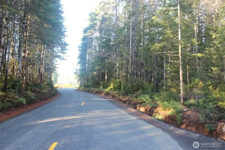 Both pirces of property seperted by NE Tahuya Blacksmith Rd.