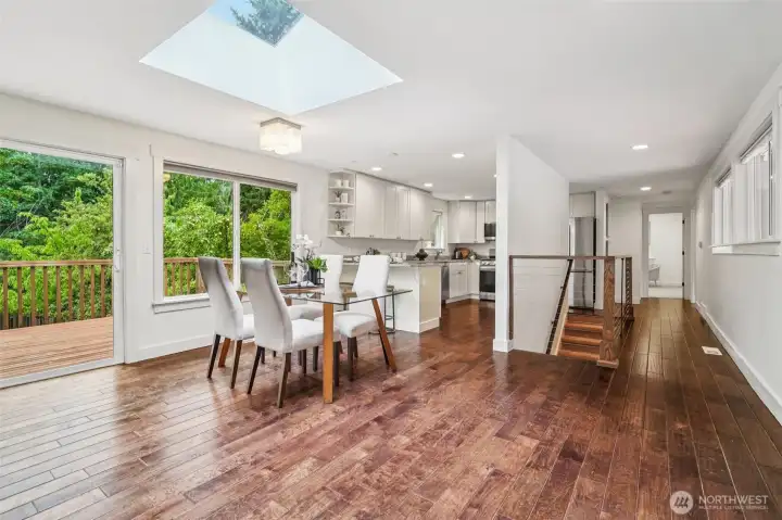 The open flow is perfect for dinner parties of any size!