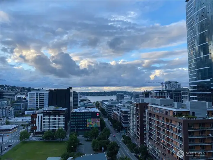 Watch the float planes while eating dinner.