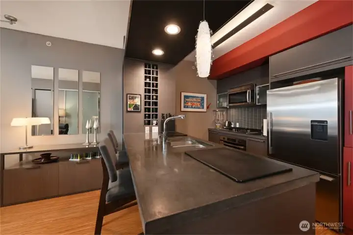 The kitchen has everything you need.