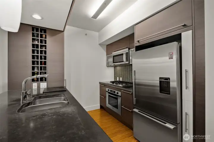 The kitchen has everything you need.