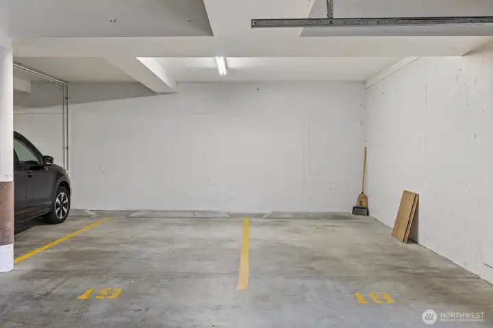 2 dedicated parking spaces 18 & 19